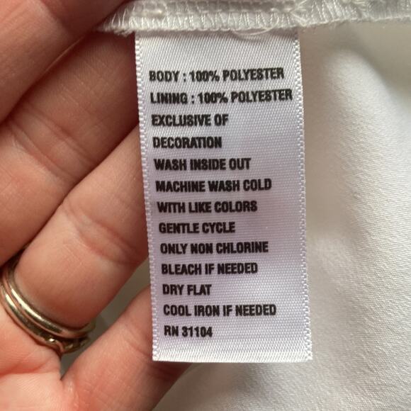 Kaari Blue White Lace Ruffled Dress, Size S - Picture 7 of 8